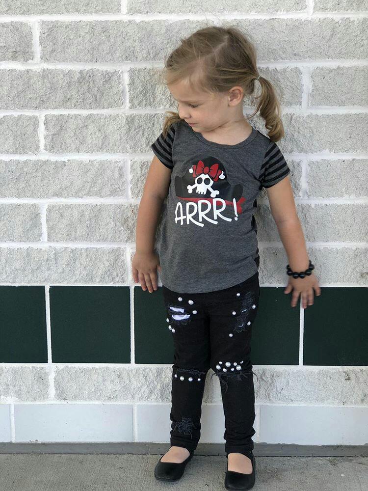 Black Pearl Girls Distressed Jeans