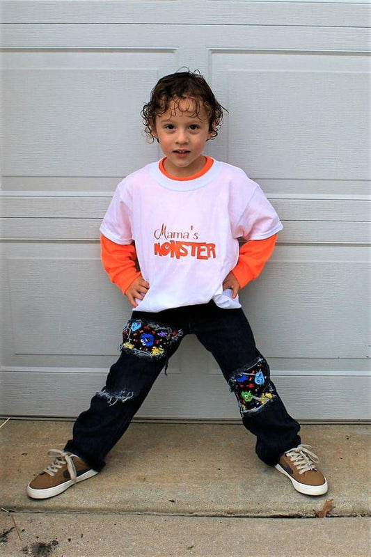 Mamas Monster Halloween Shirt Boys Shirt Girls Shirt