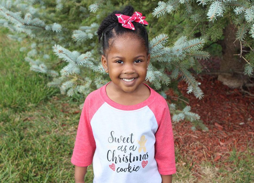 Sweet As A Christmas Cookie Raglan Girls Shirt