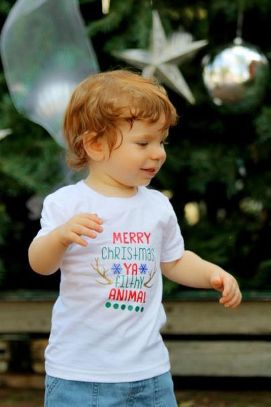 Merry Christmas Ya Filthy Animal Boys Shirt Girls Shirt