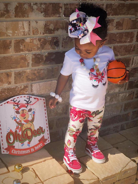 Unicorn Christmas Girls Shirt