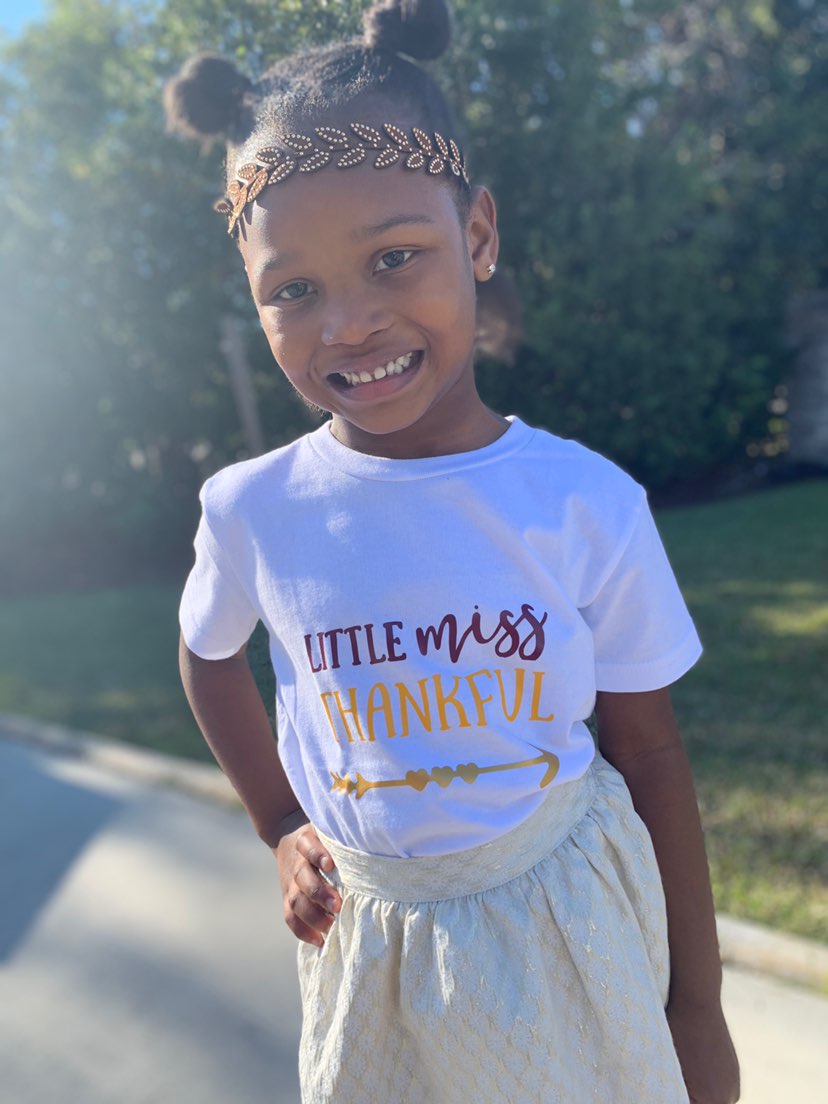 Little Miss Thankful Girls Shirt Fall Thanksgiving