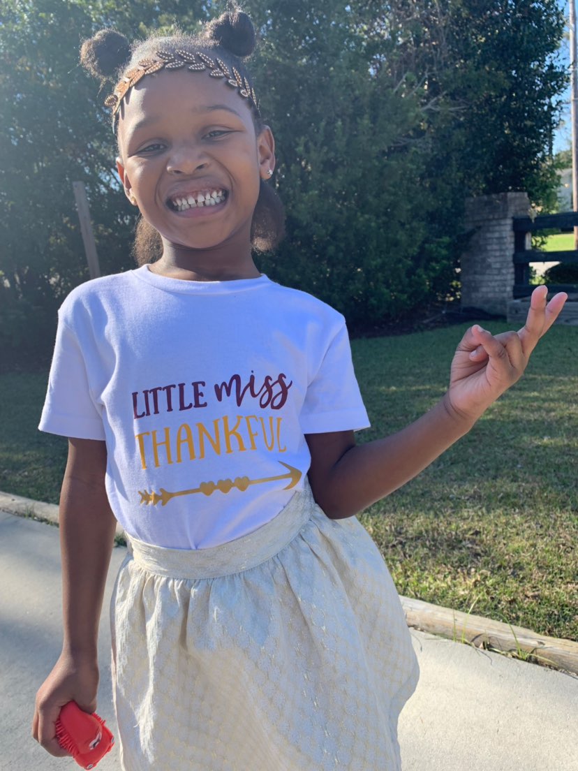 Little Miss Thankful Girls Shirt Fall Thanksgiving