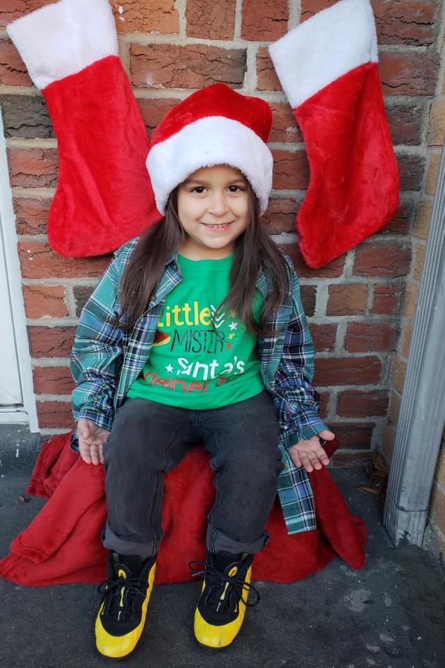 Christmas Boys Shirt Little Mister Santa's Helper