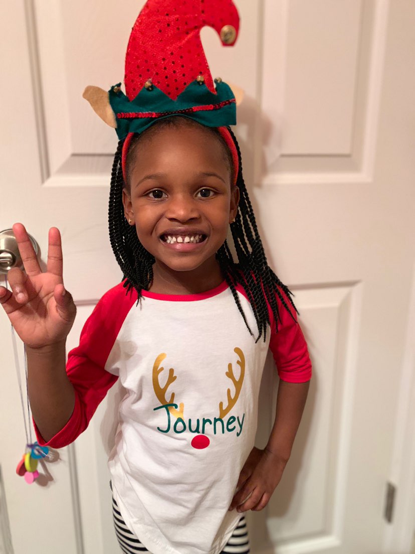 Personalized Reindeer Christmas Raglan Girls Shirt Boys Shirt