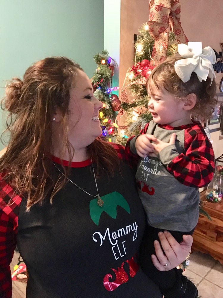 Mommy and Me Buffalo plaid Raglans shirts "Elf" Christmas Ladies Shirt