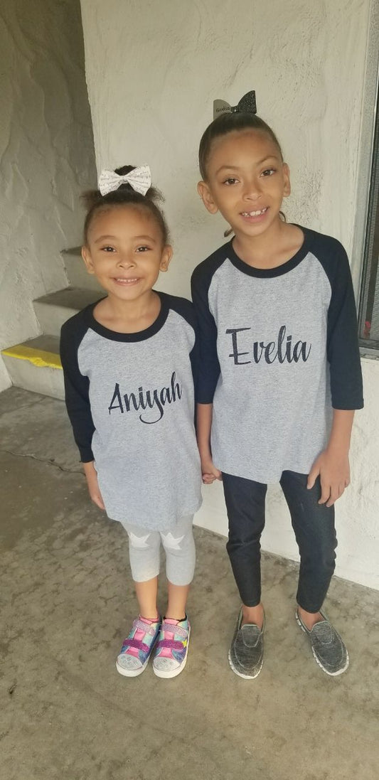 Kids Personslized Raglan Shirt