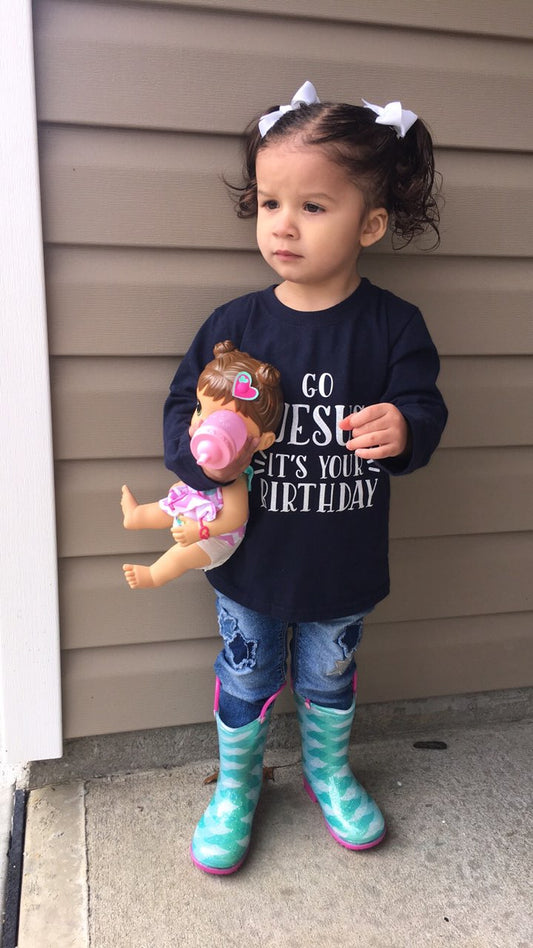 Go Jesus it's your birthday Christmas Girls Shirt Boys Shirt
