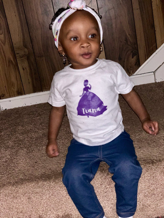 Disney Princess Tiana Silhouette Girls Shirt