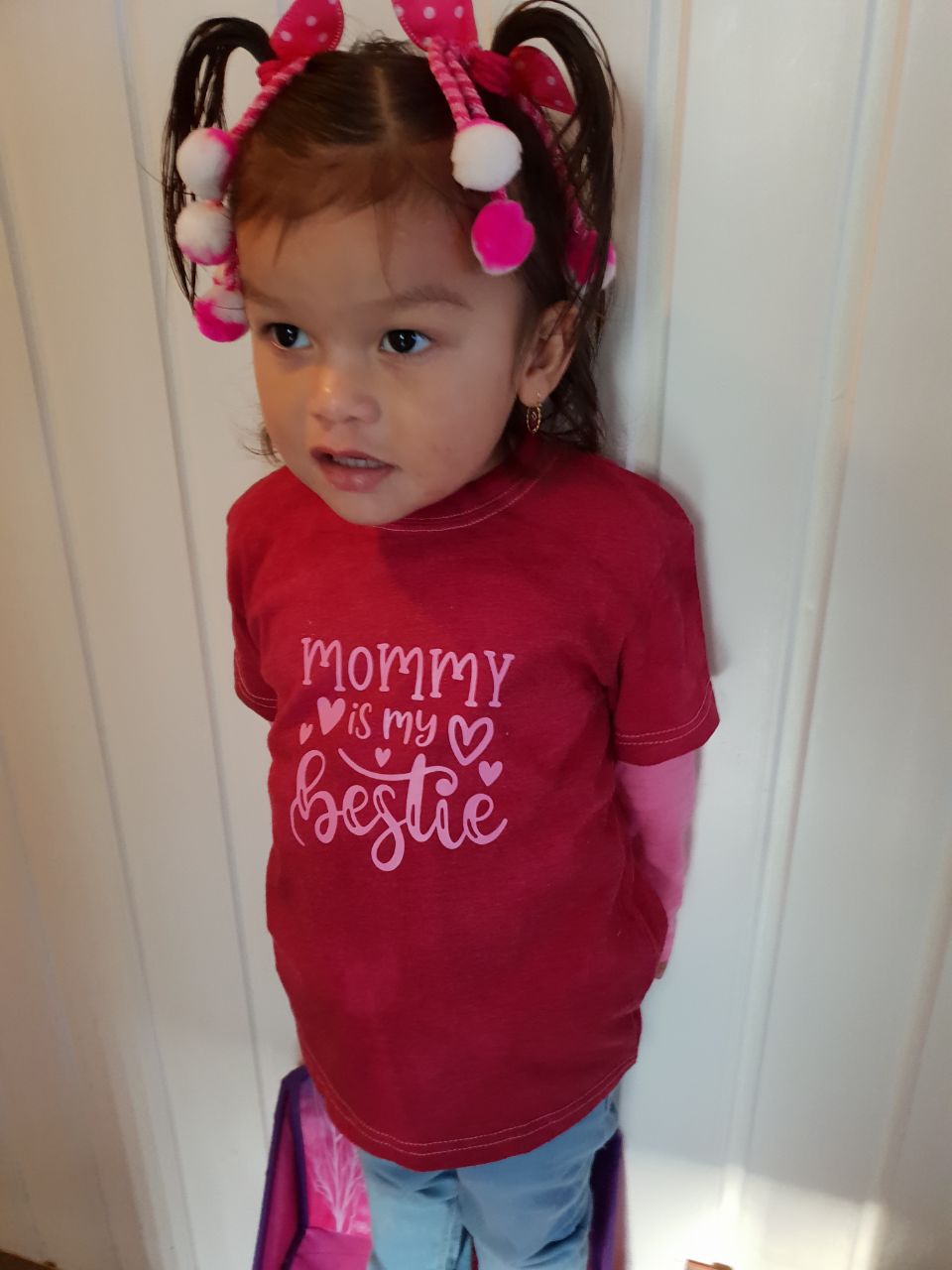 Mommy is my bestie Girls Shirt Valentines