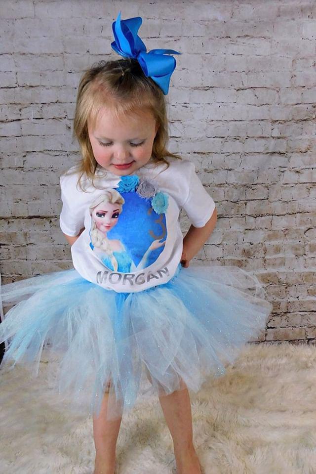 Frozen Elsa Birthday Tutu Outfit  Personalized Disney