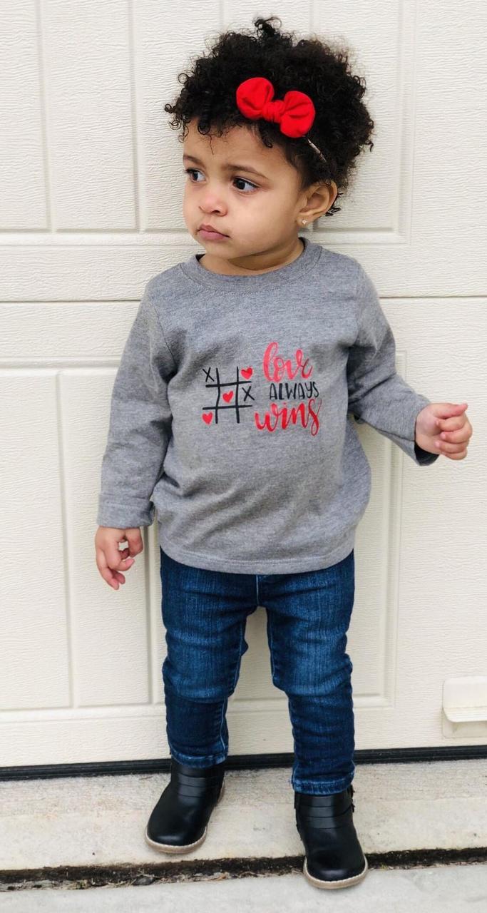Love always wins Girls Shirt Valentines