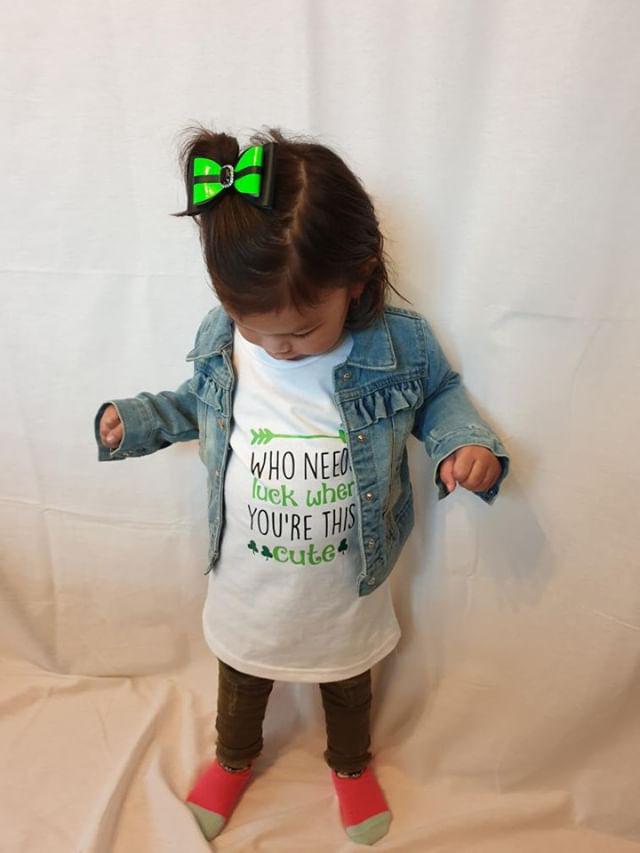 Who Needs Luck When You're This Cute St. Patrick's Girls Shirt Boys Shirt