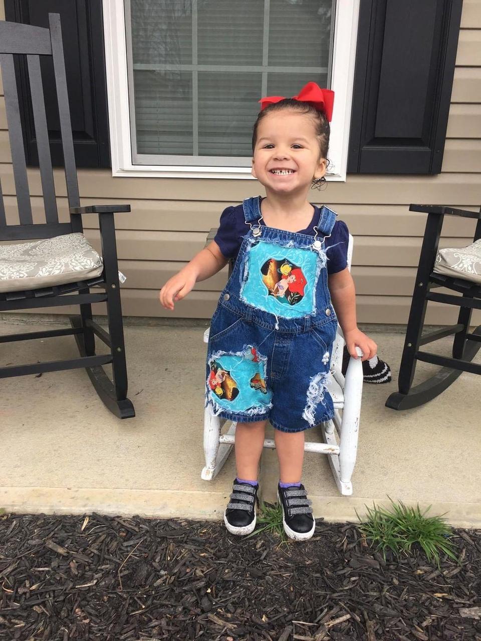 Little Mermaid Distressed Overalls Shortalls Jumper