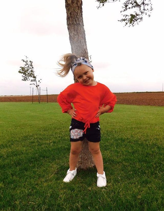 Baseball Girls Distressed Jeans Shorts