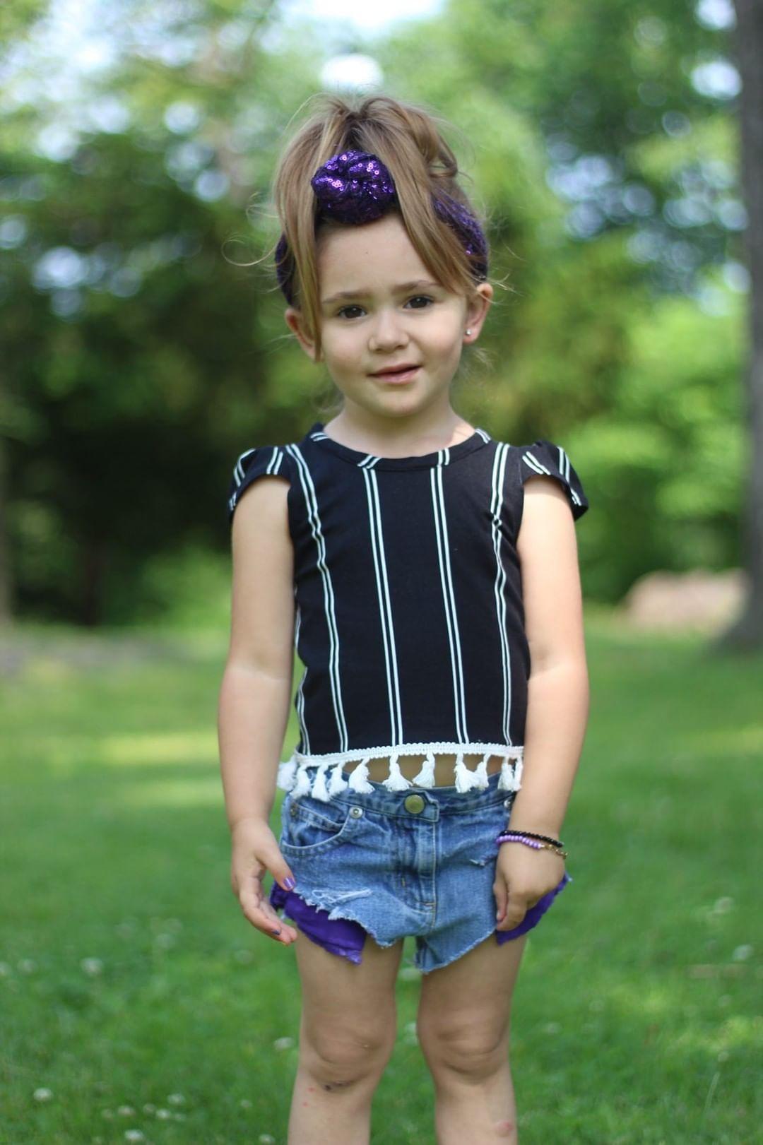 Purple Pocket Girls Distressed jeans Shorties