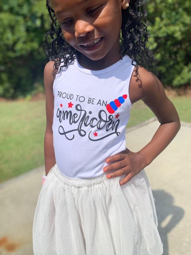 Proud to be Americorn 4th Of July Girls Shirt