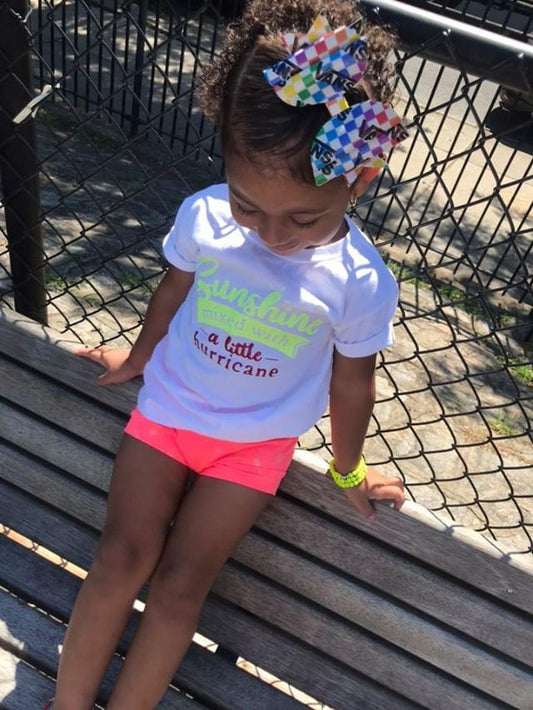 Sunshine with a little hurricane Girls Shirt