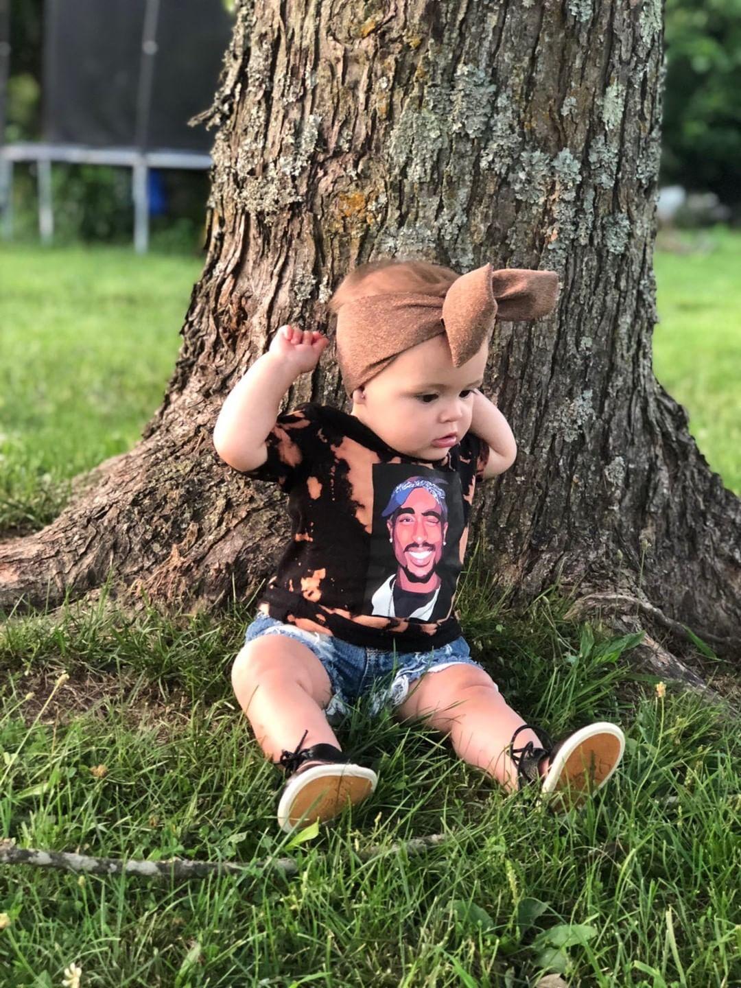 Cartoon Tupac Blue Bananda Boys Shirt girls Shirt