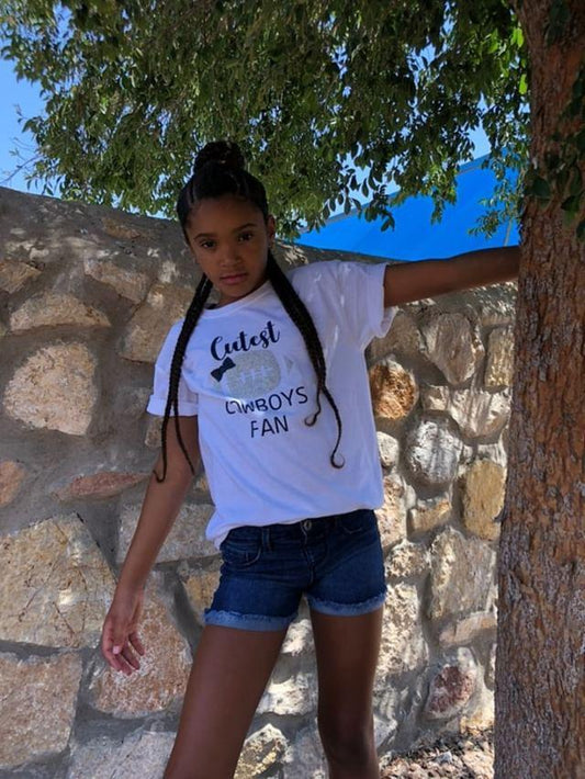 Cutest Cowboys Fan Shirt NFL Pick Your Team Football Girls Shirt