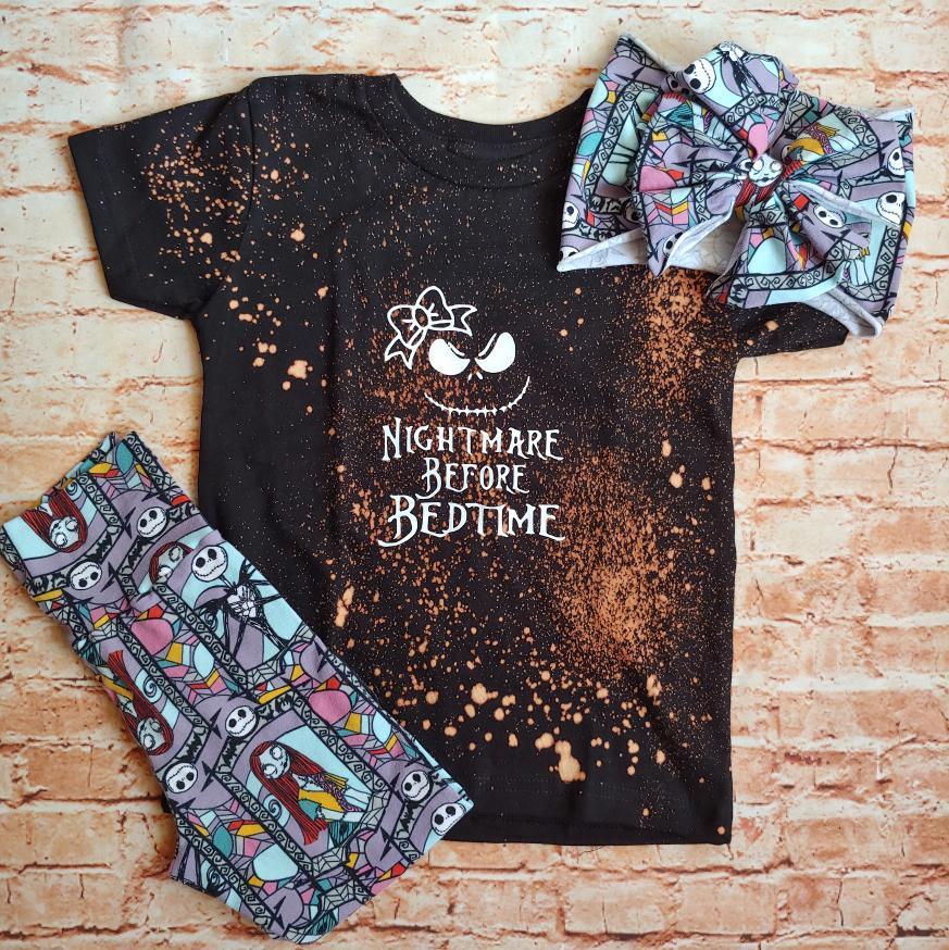 Nightmare Before Bedtime Girls Shirt Halloween Acid