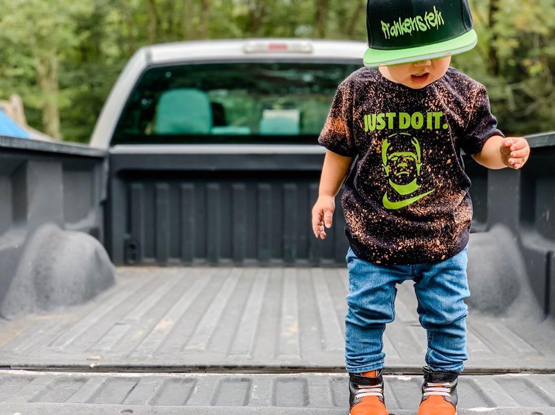 Just do it Frankenstein Halloween acid Boys Shirt Girls Shirt Designer