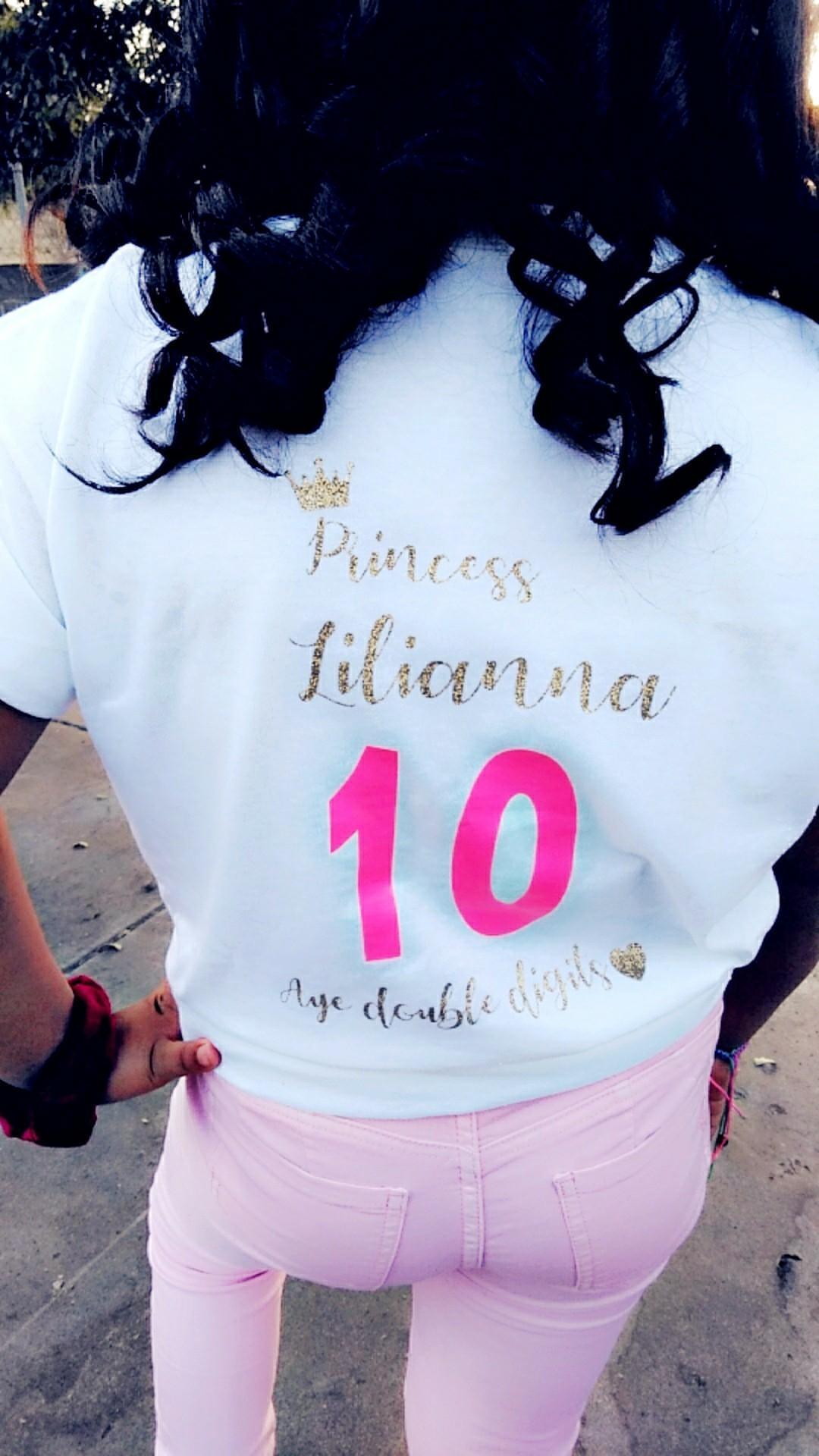Mermaid Personalized Birthday Girls Shirt
