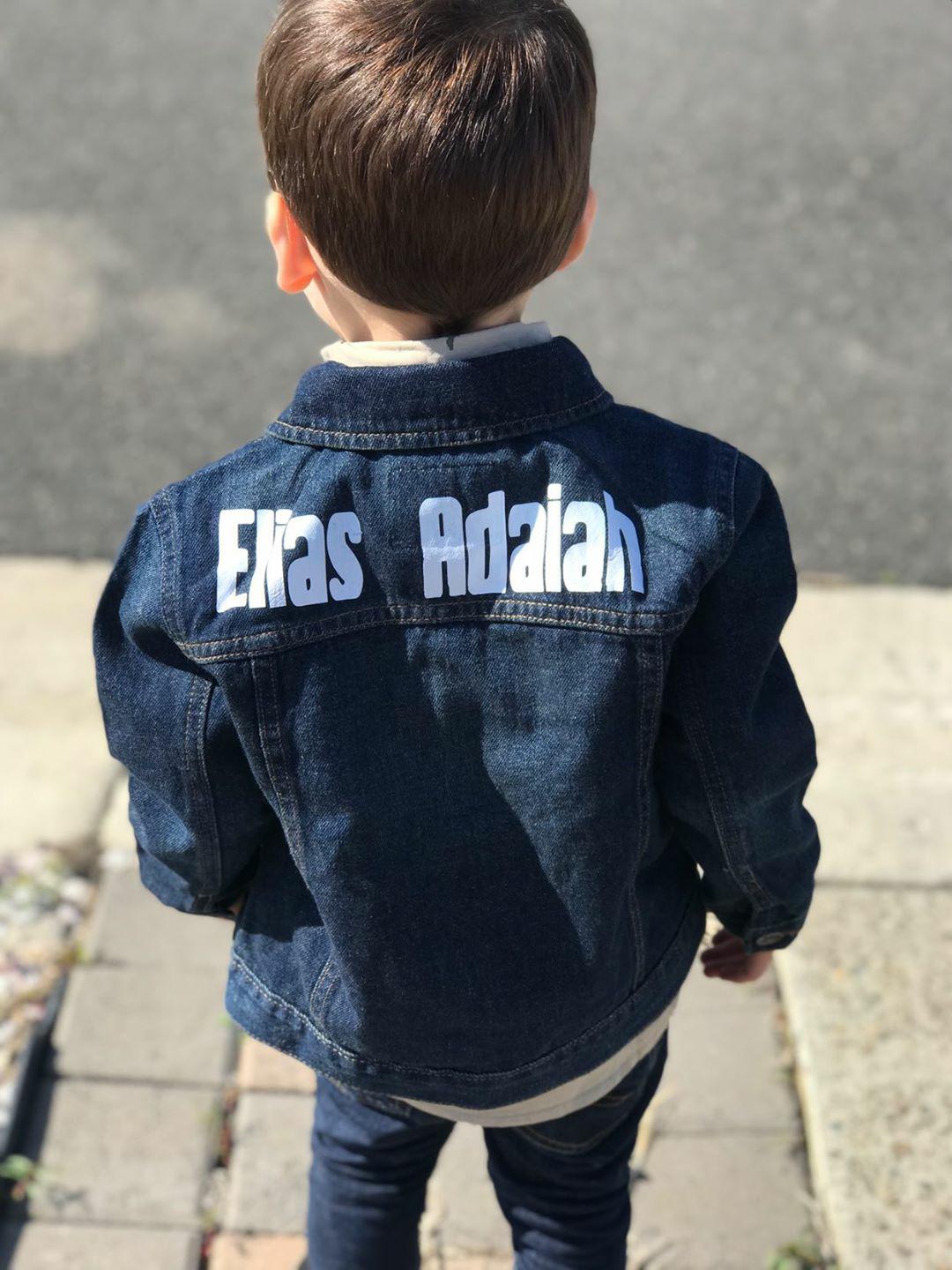 Custom Name Denim Jacket  Girls Boys