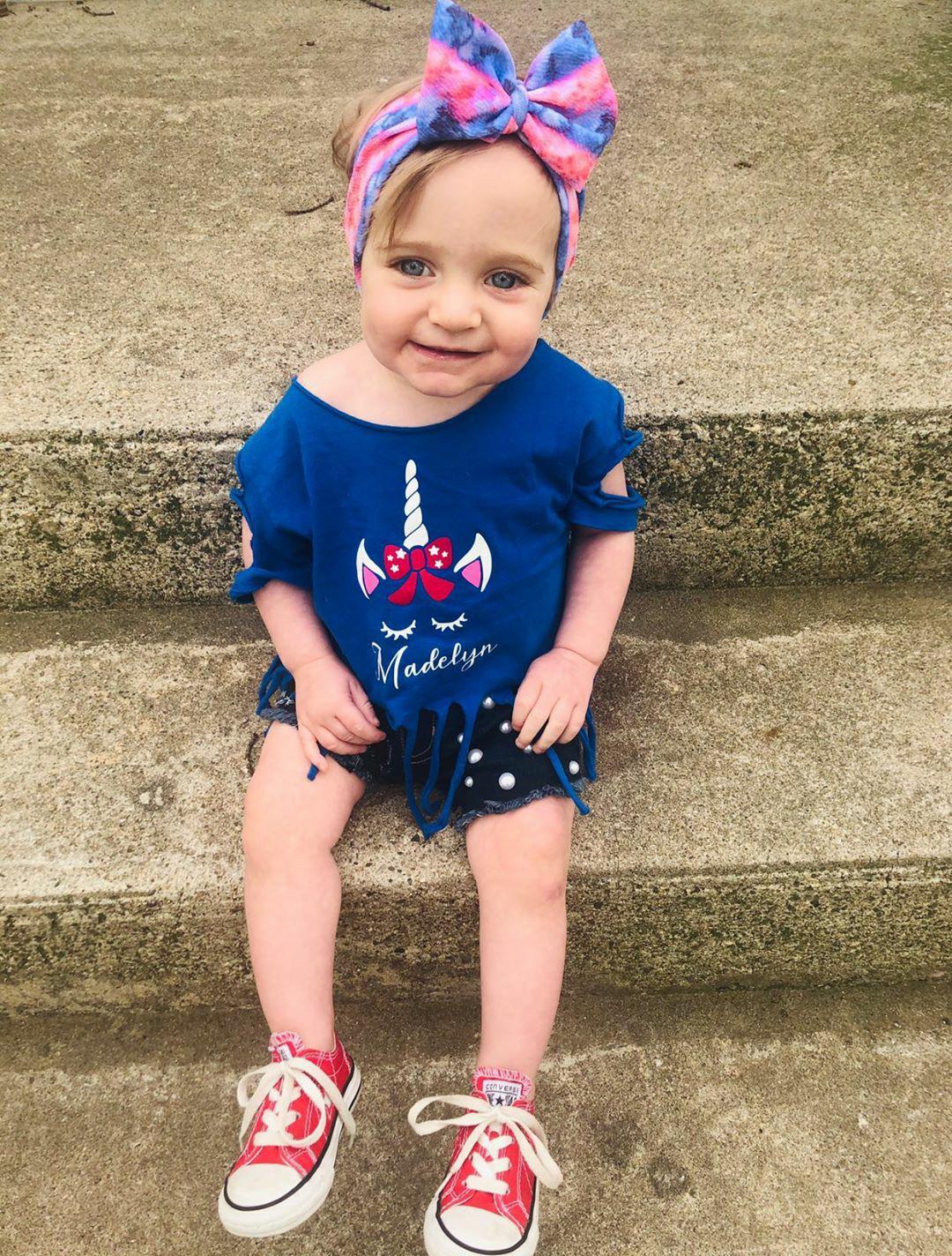 Personalized Unicorn Girls Shirt 4th of July