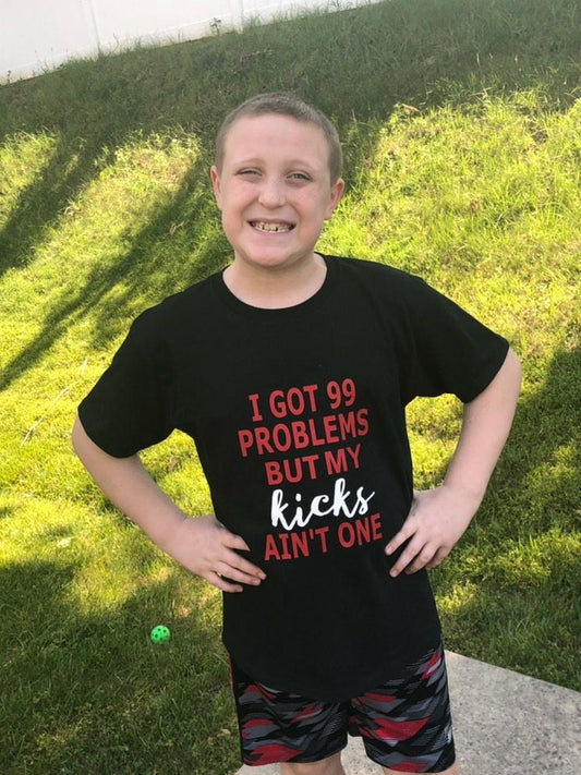 I got 99 Problems but my kicks ain't one Boys Shirt