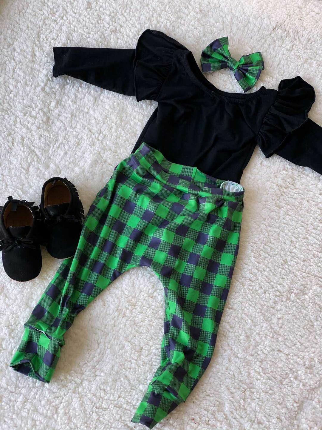 Green Buffalo Plaid Handmade