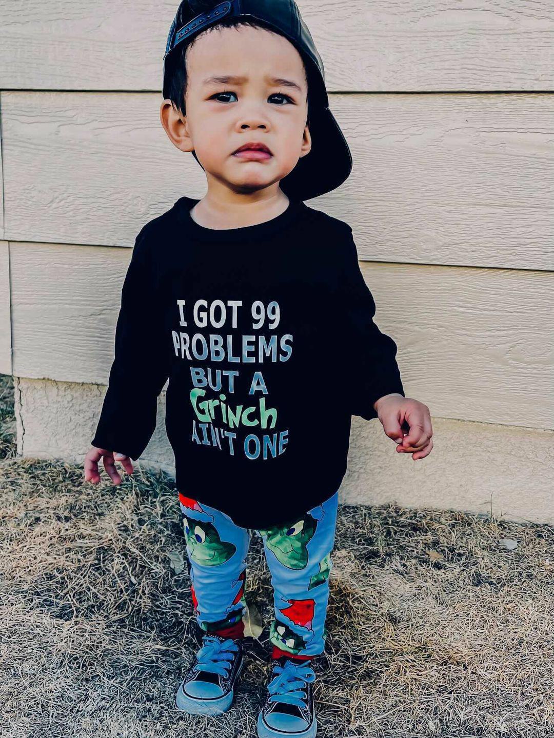 I got 99 problems but a grinch ain't one Christmas Boys Shirt Girls Shirt