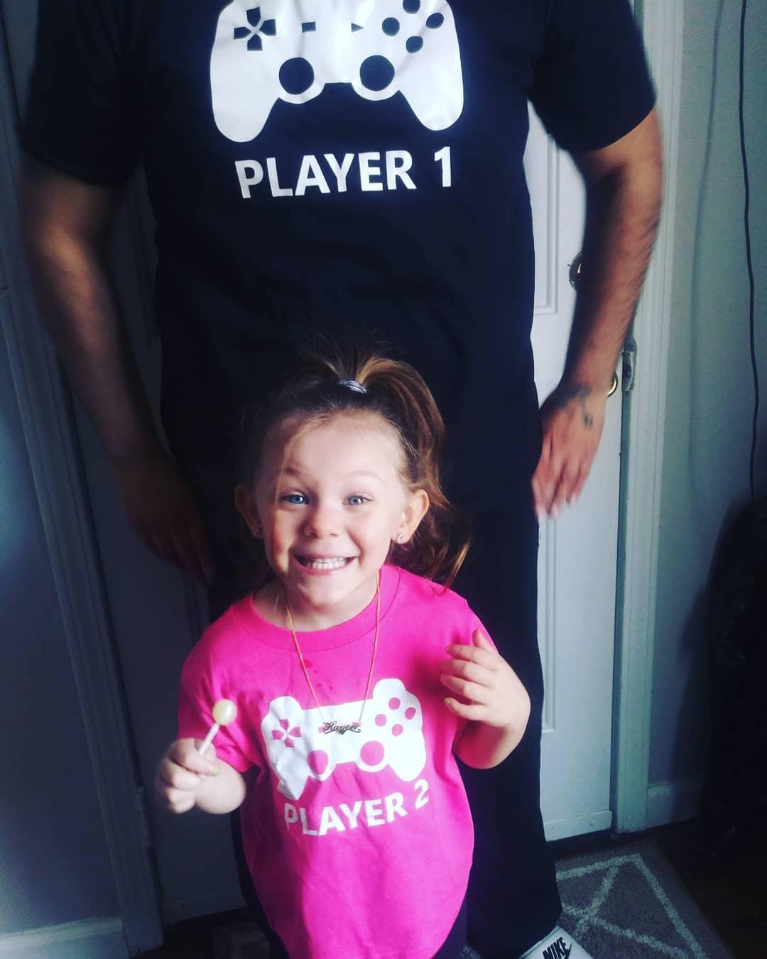Player 1 Player 2 Daddy and Me Adult Mens Shirt Boys Shirt