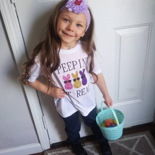 Peepin It Real Girls Shirt Easter