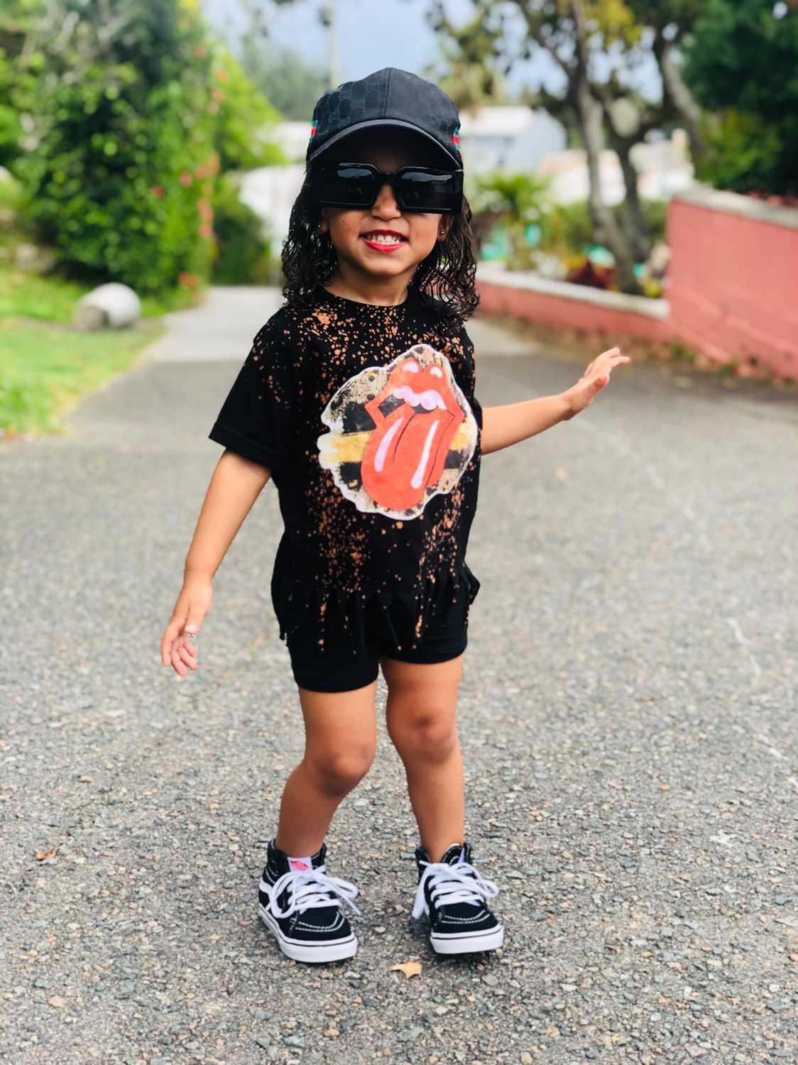 Rolling Stones Tongue Girls Shirt Ladies Shirt
