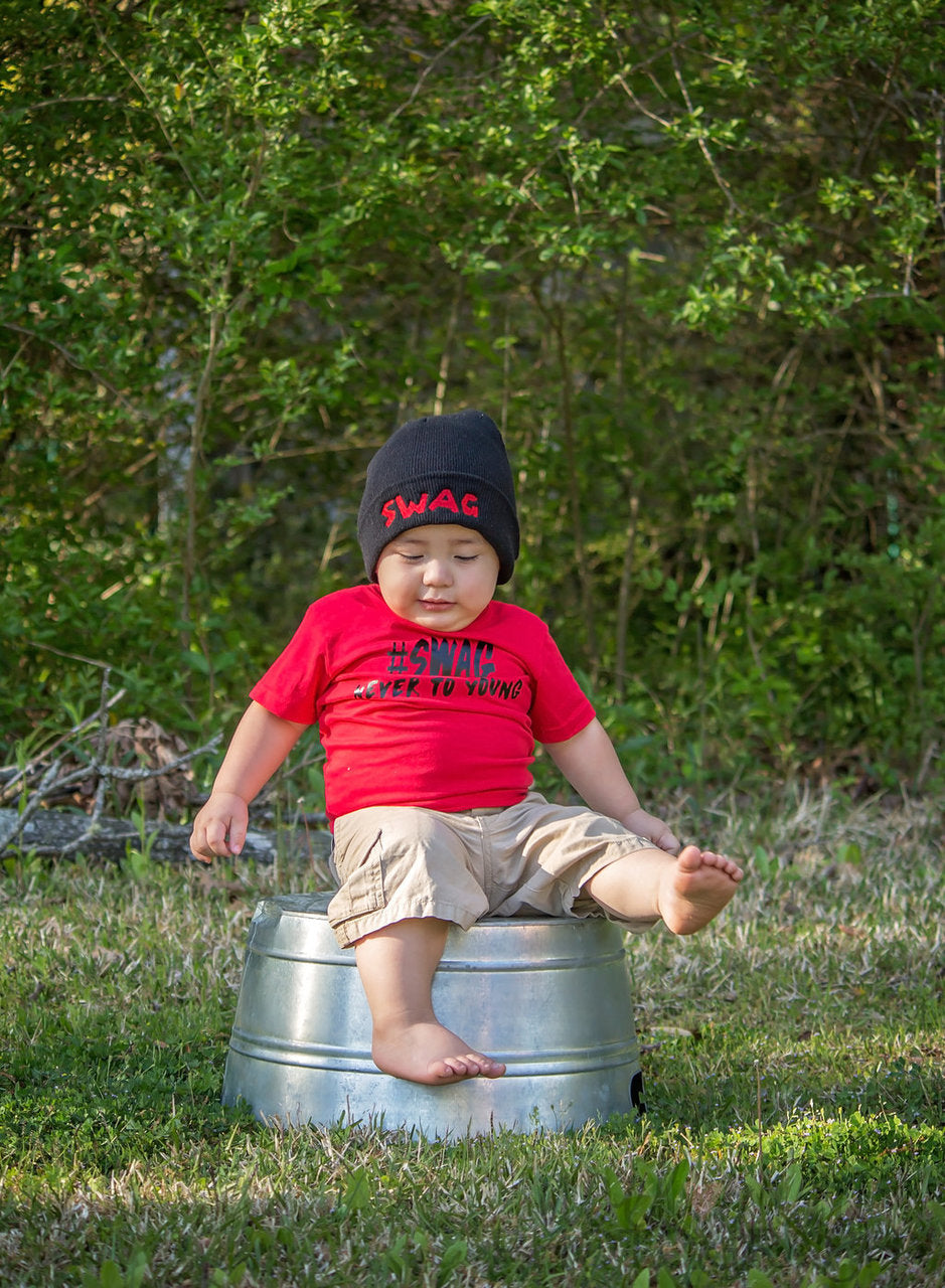 #Swag Never Too Young Boys Shirt