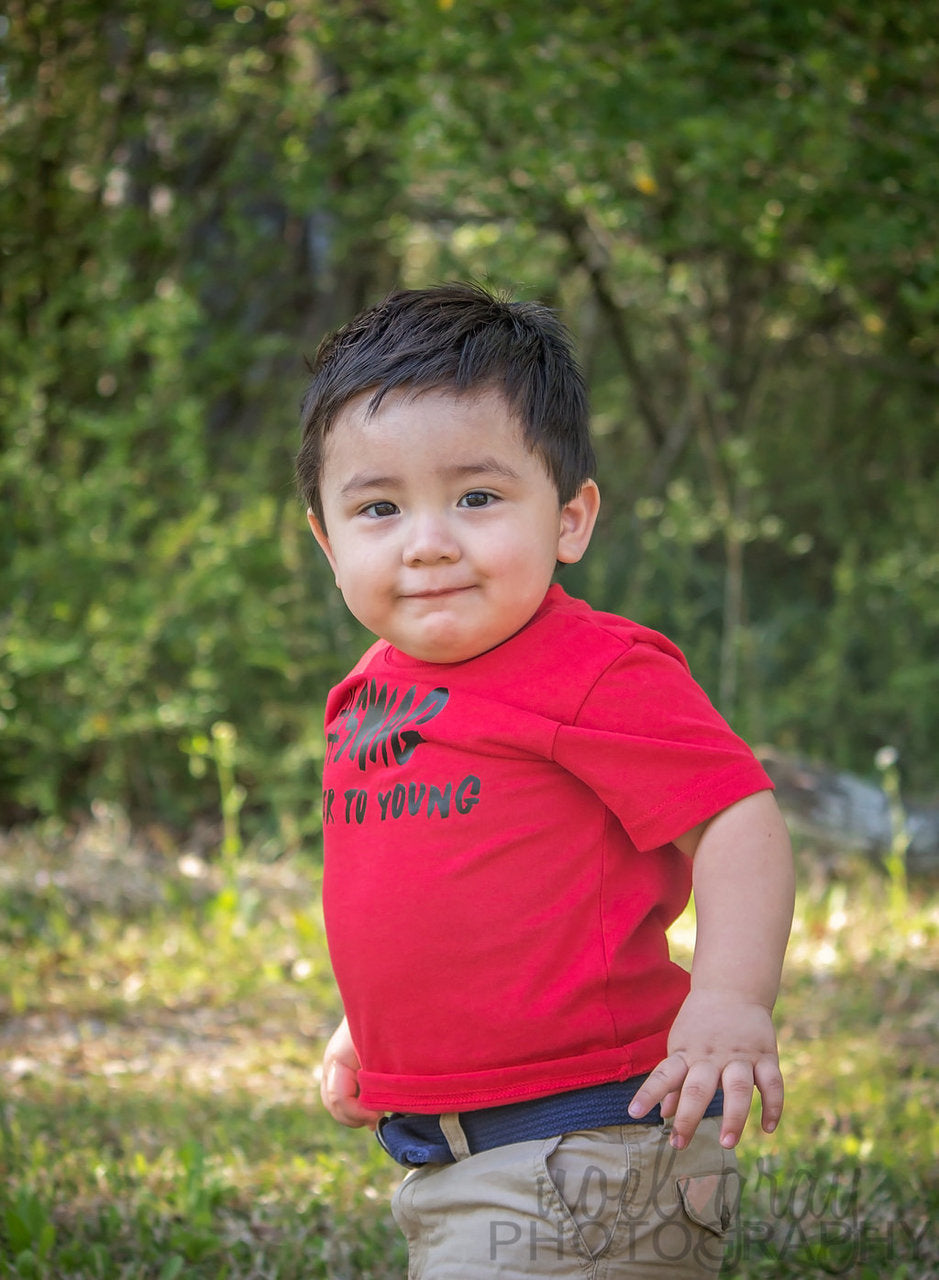 #Swag Never Too Young Boys Shirt