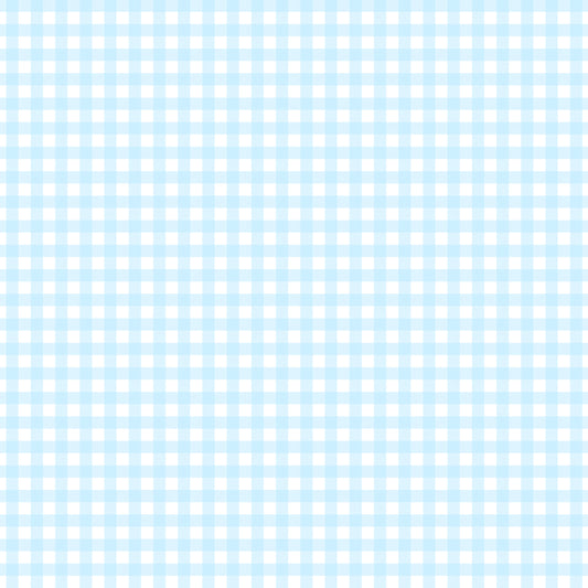Pastel Light Blue Plaid Handmade