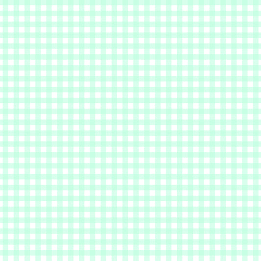 Pastel Light Green Plaid Handmade