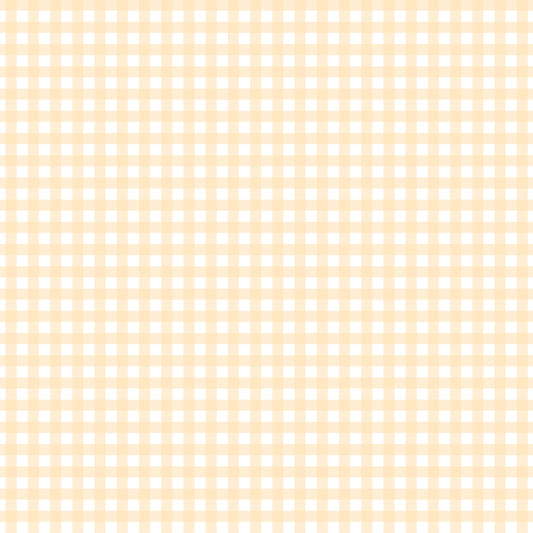 Pastel Light Orange Plaid Handmade