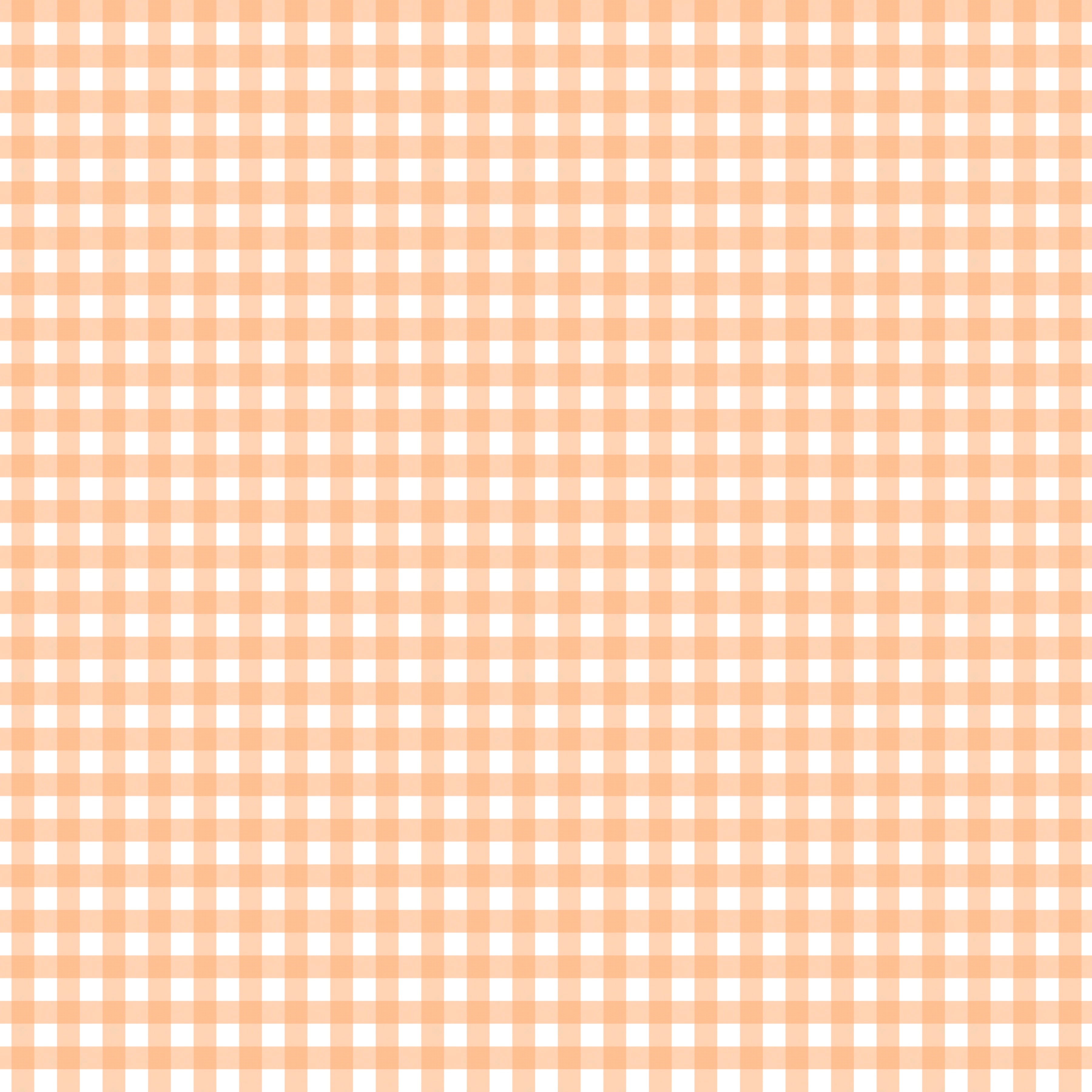 Pastel Orange Plaid Handmade