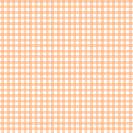 Pastel Orange Plaid Handmade