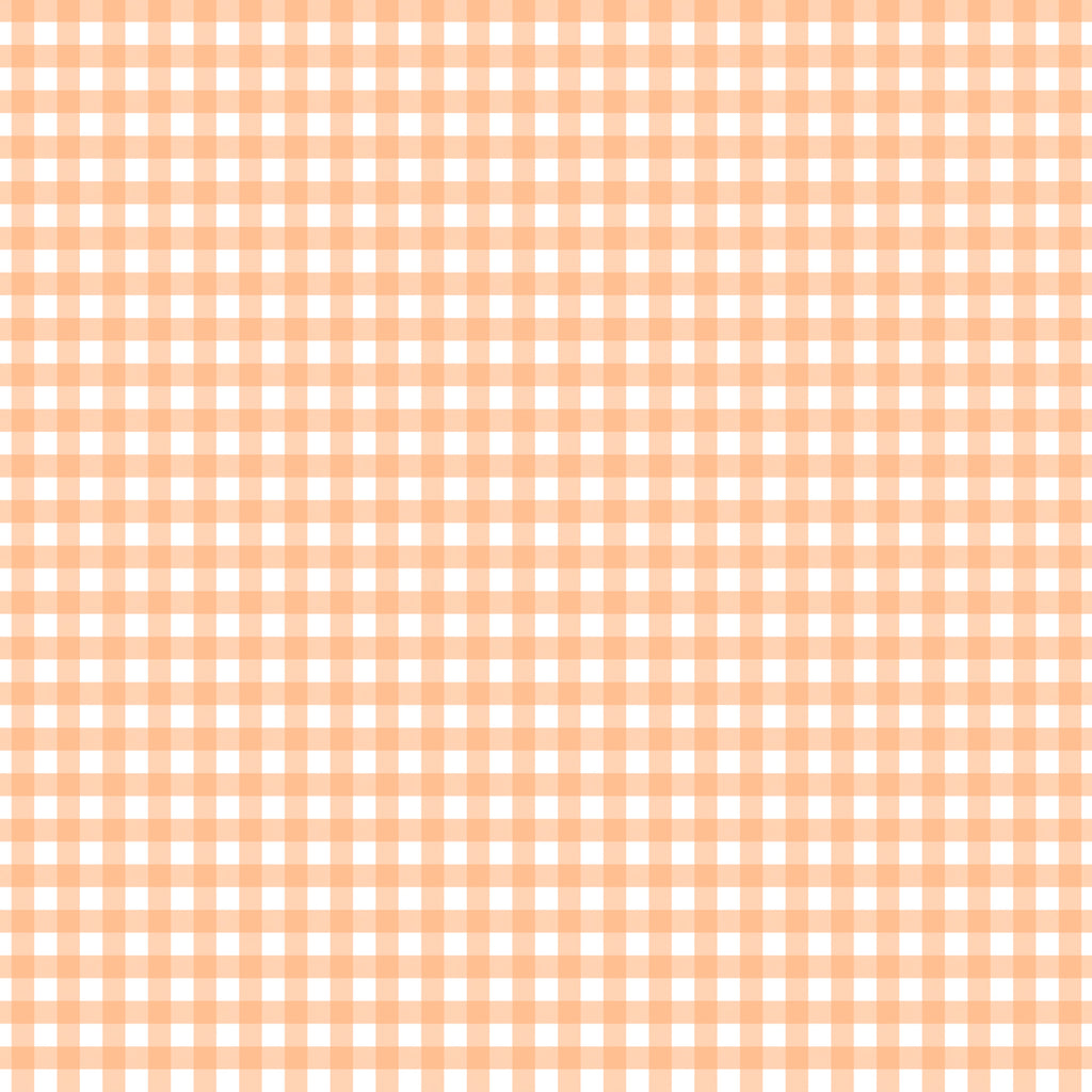 Pastel Orange Plaid Handmade