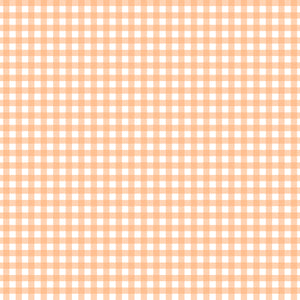 Pastel Orange Plaid Handmade