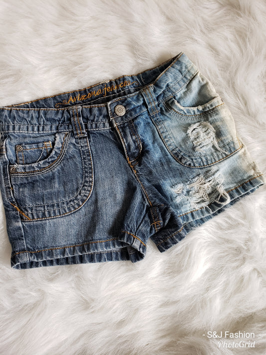 Ombre Girls Distressed Jeans Shorts