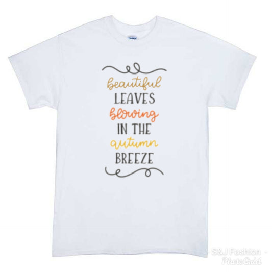 Beautiful Leaves Girls Shirt Boys Shirt Thanksgiving Fall