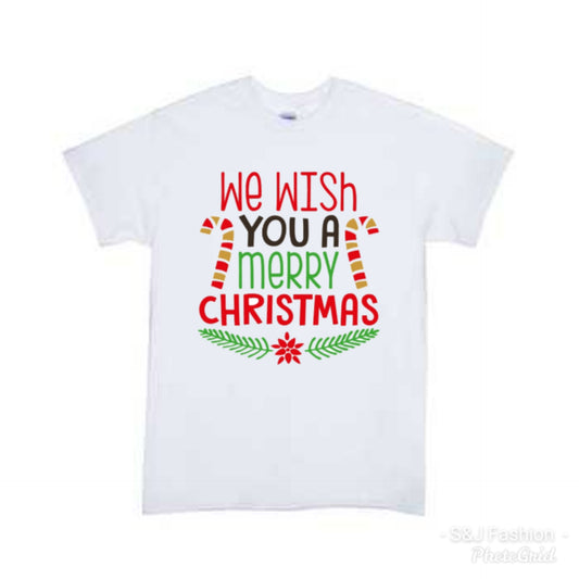 We wish you a Merry Christmas Girls Shirt Boys Shirt