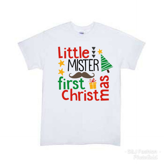 Little Mister First Christmas Boys Shirt