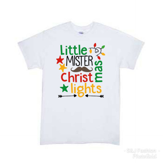 Little Mister Christmas Lights Boys Shirt