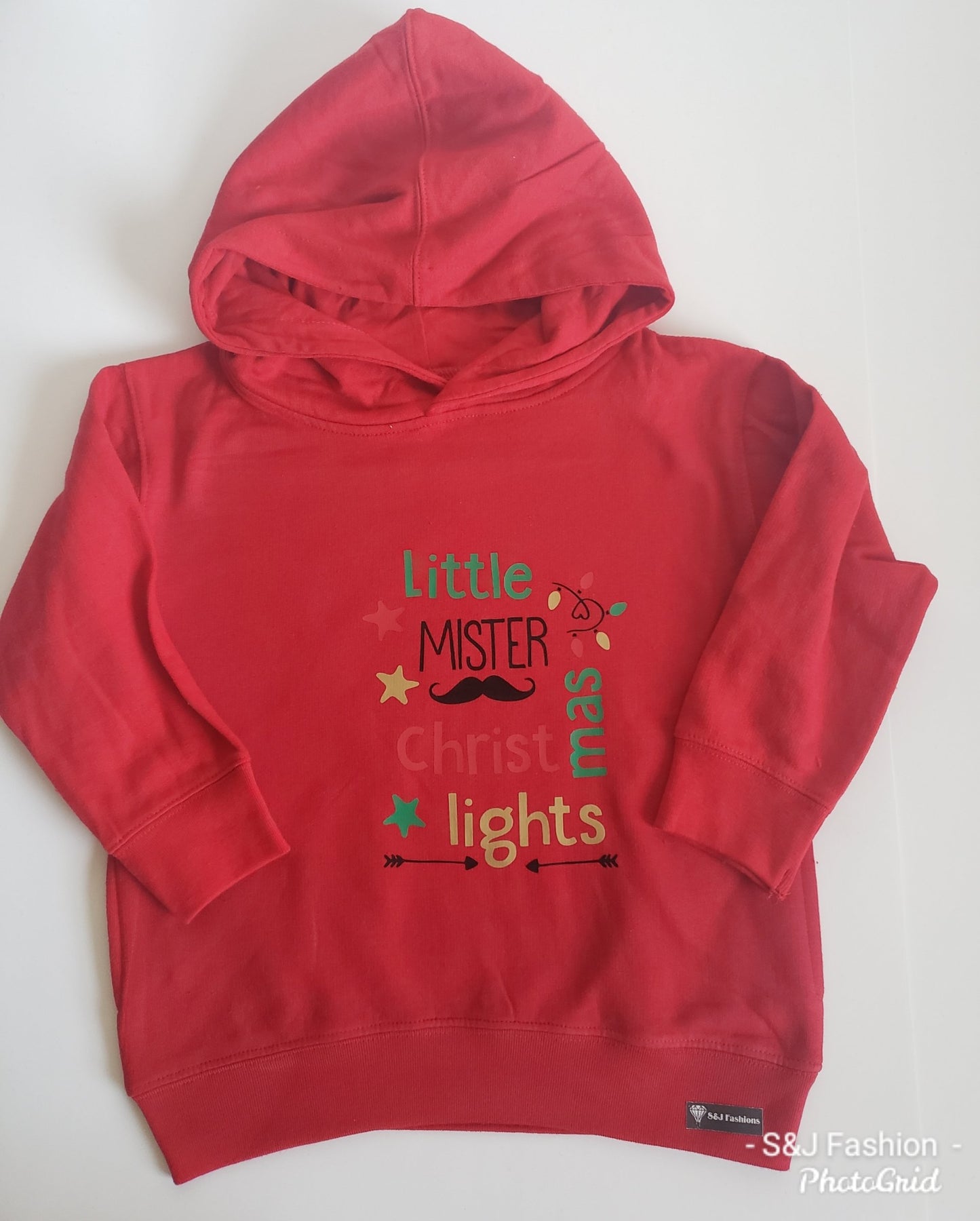 Little Mister Christmas Lights Hoodie Christmas  Boys Shirt